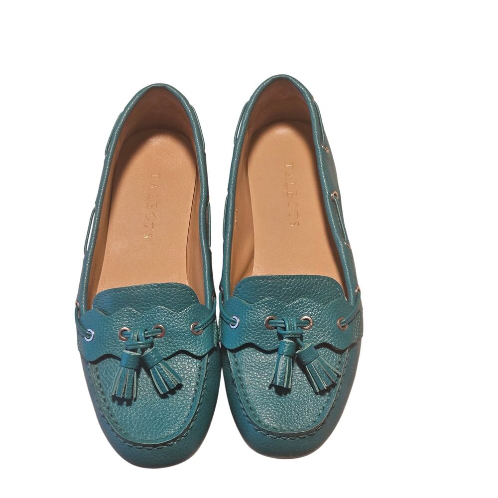Talbots Everson Driving Moccasins Pebble Leather Size 6 1/2